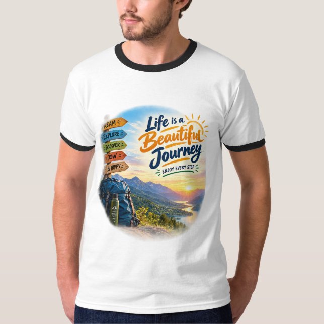 Livet är en vacker resa t shirt (Framsida)