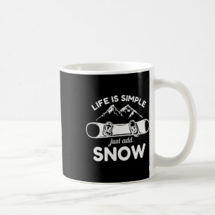 Livet är enkelt bara att lägga till Snö snärpbord Kaffemugg