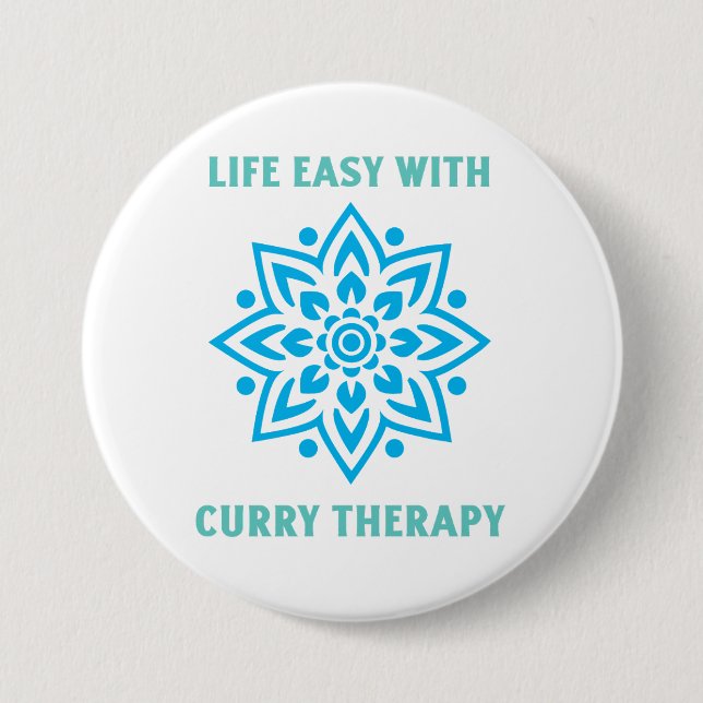 Livet är enkelt med curryterapi Curryälskare Knapp (Framsida)