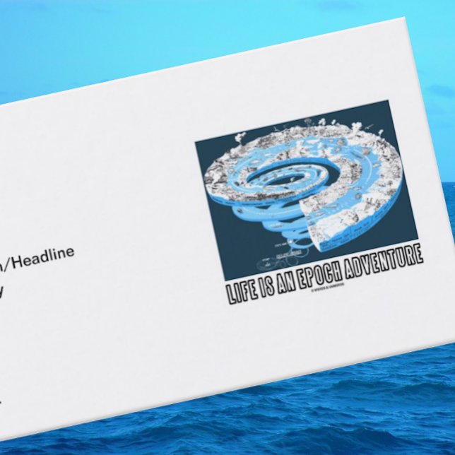 Livet är Epoch Äventyr (geologisk tid) Visitkort (Business card w/ Earth's geological timeline for those who believe "Life Is An Epoch Adventure")