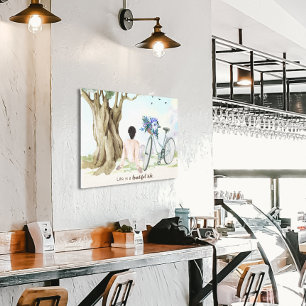 Livet är ett Beauitful Ride Bicycle Kanvastryck