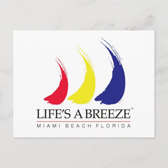 Livet är ett Breeze_Miami Beach-vykort Vykort (Framsida)