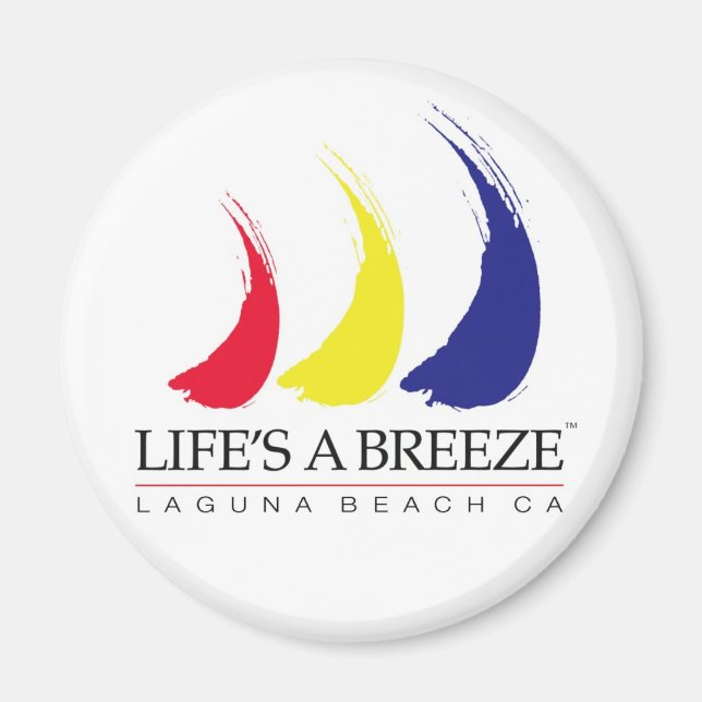 Livet är ett Breeze™_Paint-the-Vind_Laguna-segment Magnet (Framsidan)
