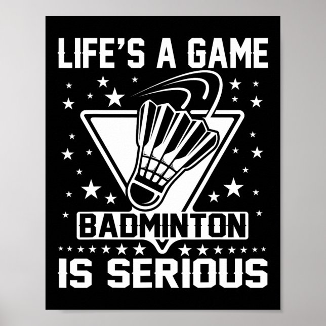 Livet är ett spel-badminton. poster (Framsidan)