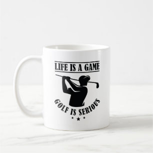 Livet är ett spel Golf är allvarligt Kaffemugg