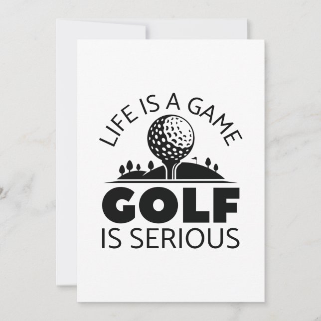 Livet är ett spel Golf är allvarligt Tack Kort (Framsida)