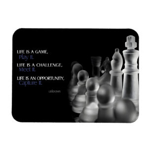 "Livet är ett spel" inspirationcitat Flexibel Magnet