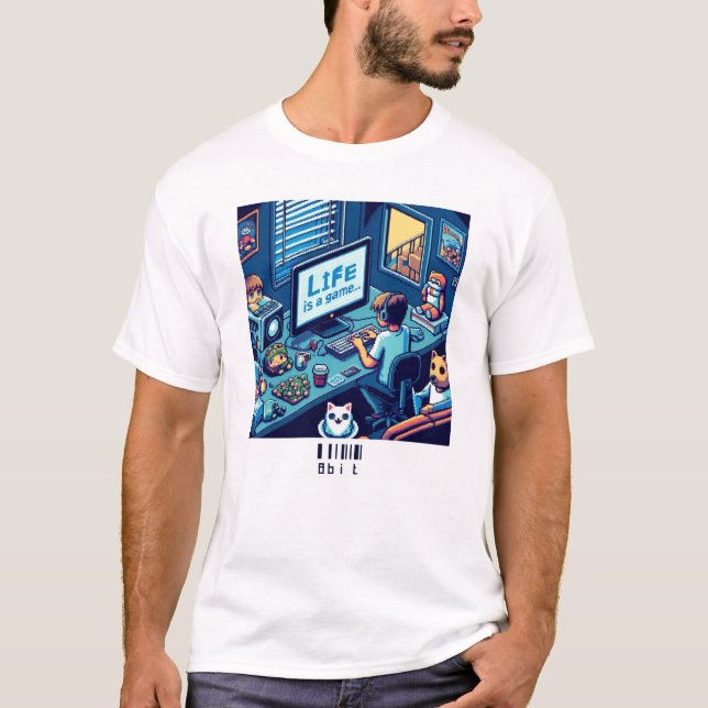Livet är ett spel.. #Part2 (8 bitar) (spelertshirt T Shirt (Framsida)