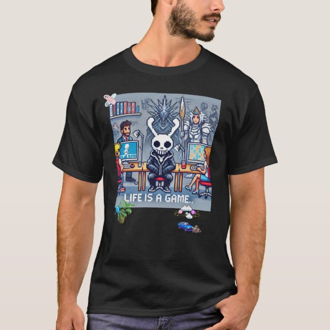 Livet är ett spel.. #Part2 (8 bitar) (spelertshirt T Shirt (Framsida)