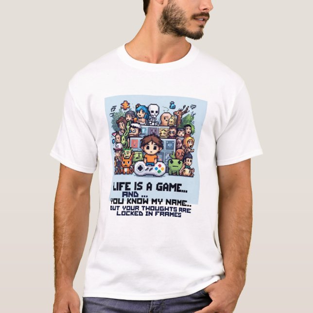 Livet är ett spel.. #Part2 (8 bitar) (spelertshirt T Shirt (Framsida)
