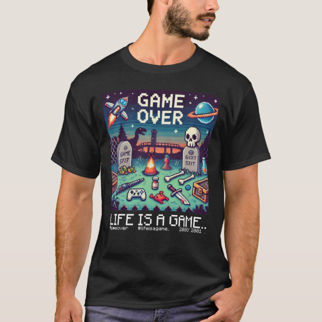 Livet är ett spel..: Spelet över (spelkonsol) T Shirt (Framsida)