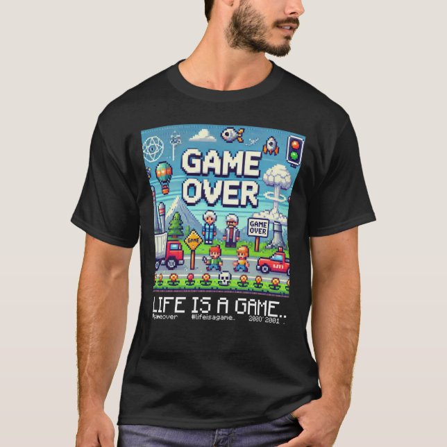 Livet är ett spel..: Spelet över (spelkonsol) T Shirt (Framsida)