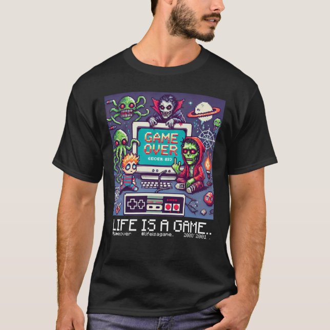 Livet är ett spel..: Spelet över (spelkonsol) T Shirt (Framsida)