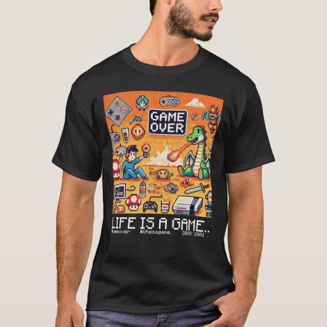 Livet är ett spel..: Spelet över (spelkonsol) T Shirt (Framsida)