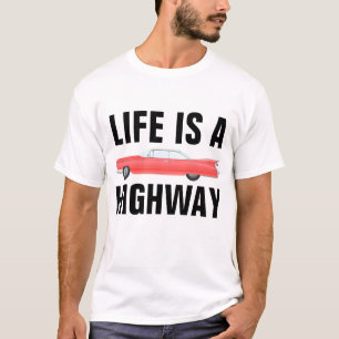 LIVET ÄR ETT T-tröjor, Vintage Classic-bil Tee