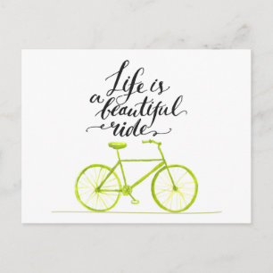 Livet är ett vackert, grönt liv vykort