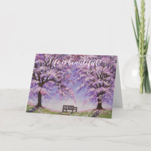 Livet är ett vackert hälsningskort för pension kort