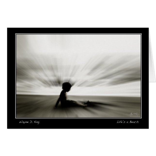 Livet är ett visitkort hälsningskort (Framsidan Horizontal)