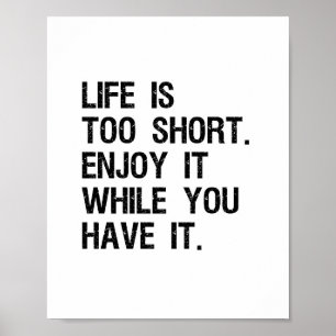 Livet är för inspirerande citat från Kort Poster