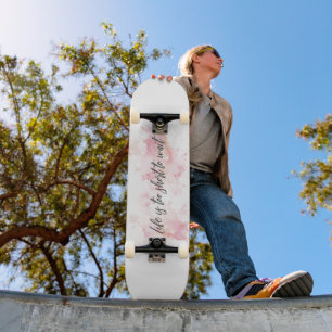 Livet är för kort att vänta mini skateboard bräda 18,5 cm