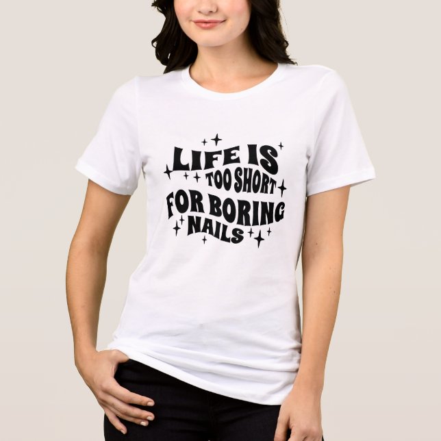 Livet är för Kort för att boka Nagel T Shirt (Framsida)