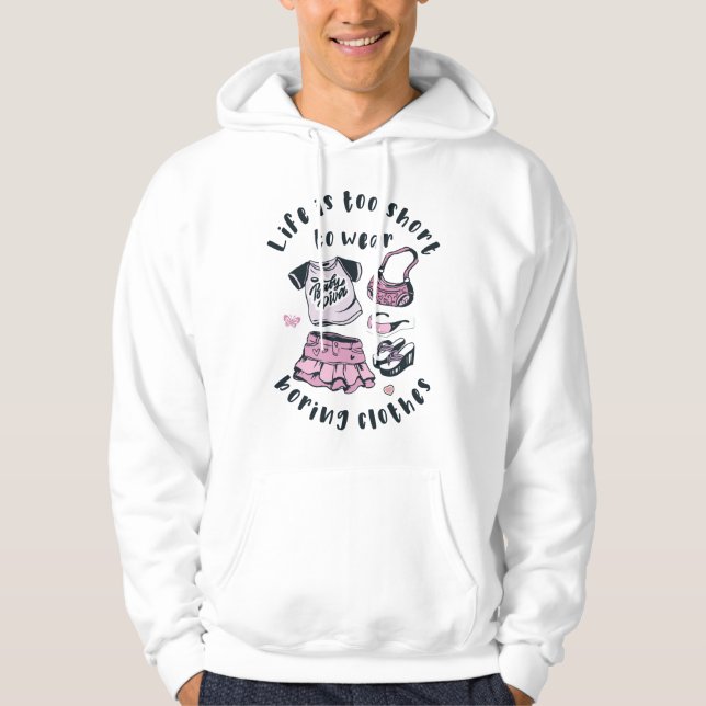 Livet är för kort för bära. hoodie (Framsida)