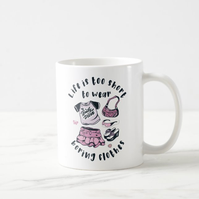 Livet är för kort för bära. kaffemugg (Höger)