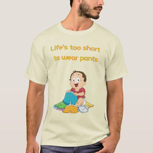 Livet är för kort för bära t shirt (Framsida)