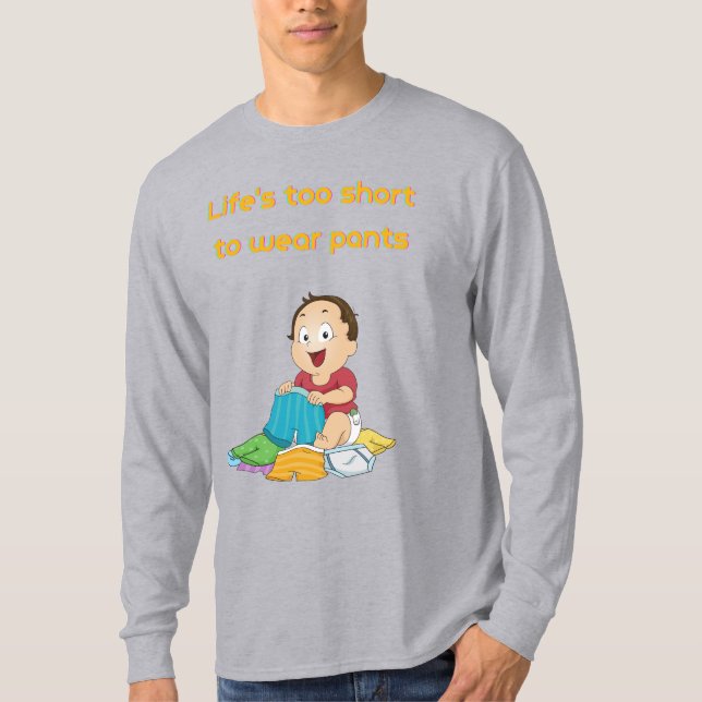 Livet är för kort för bära t shirt (Framsida)