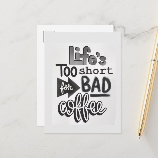 Livet är för kort för dåligt kaffe (Fram/Back In Situ)