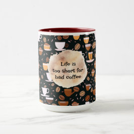 Livet är för Kort för dåligt kaffe Mugg