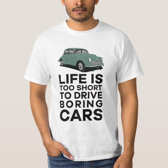 Livet är för kort - Morris Minor T Shirt (Framsida)