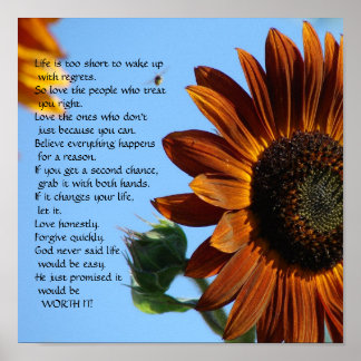 Livet är för kort - Motiverande Poster