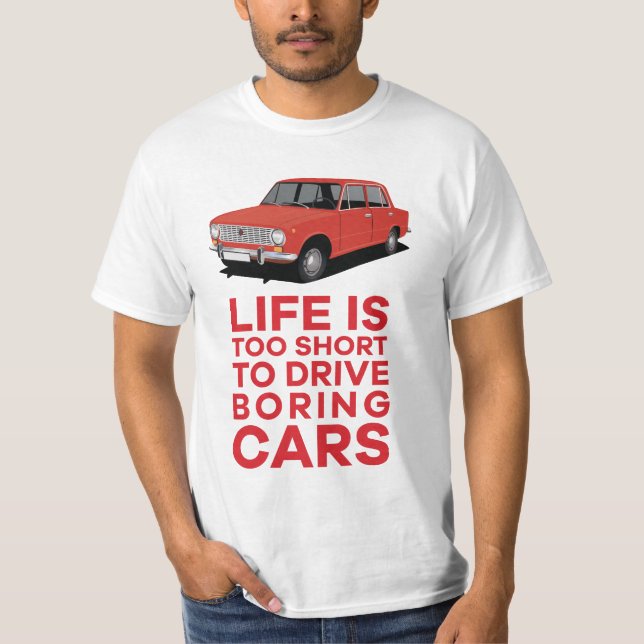 Livet är för kort - VAZ-2101 Lada 1200, 16 färg T Shirt (Framsida)