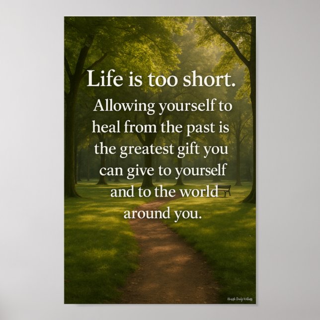 Livet är för Kort Wall Art Poster (Framsidan)