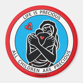 Livet är föråldrat 1 Red_3-tums Round Magnet