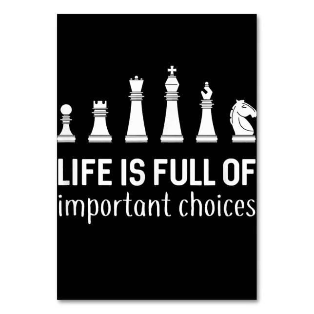 Livet är Fullt av viktiga val, Chess Älskare Bordsnummer (Framsidan)