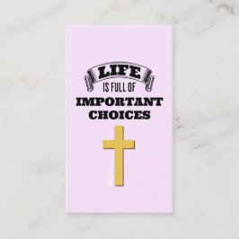 LIVET ÄR FULLT AV VIKTIGA VAL Evangelism Visitkort