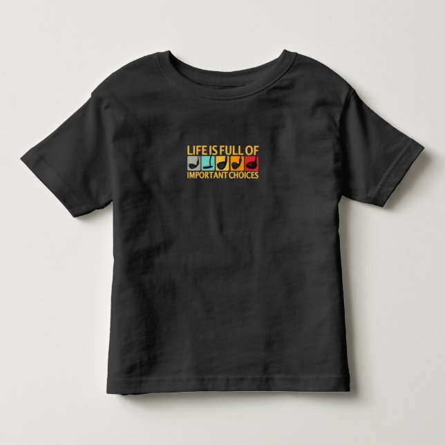 Livet Är Fullt Av Viktiga Val Golfspelarepresent T Shirt (Framsida)