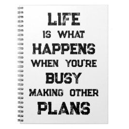 Livet är.. Funny Motivational Quote Anteckningsbok