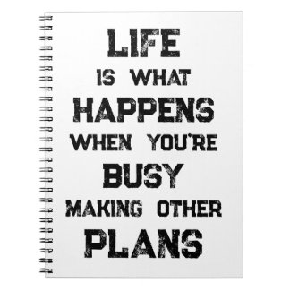 Livet är.. Funny Motivational Quote Anteckningsbok