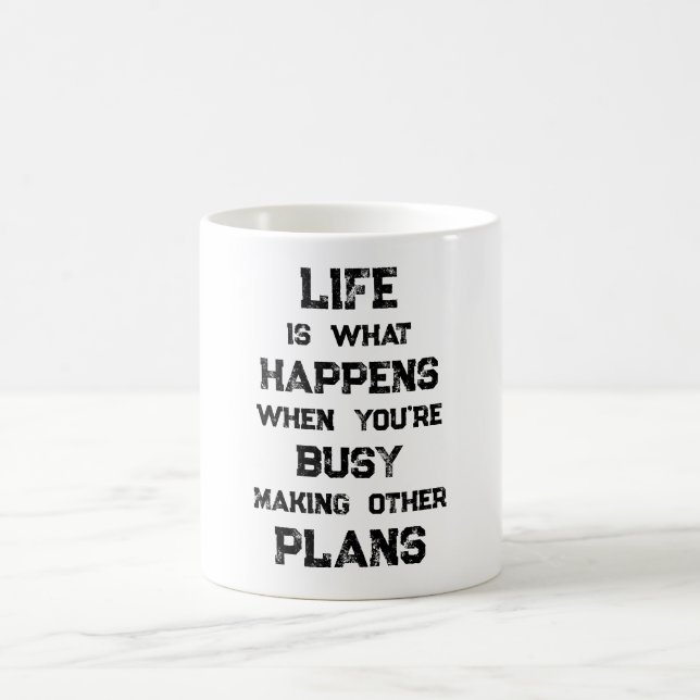 Livet är.. Funny Motivational Quote Kaffemugg (Center)