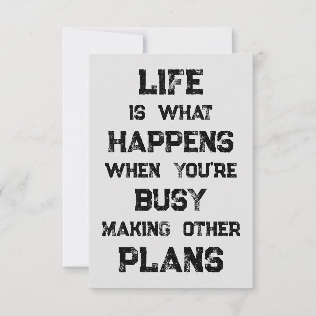 Livet är.. Funny Motivational Quote Kort (Framsida)