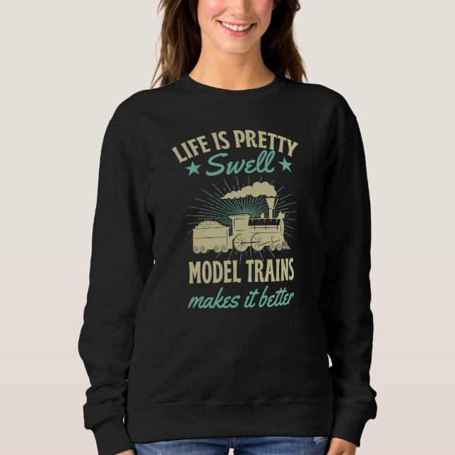 Livet Är Ganska Underbart Modelljärnvägar Gör Det  T Shirt (Framsida)