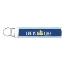 Livet är Golden Hund älskare Wrist Keychain