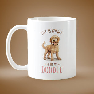 Livet är Golden med Doodle Kaffemugg