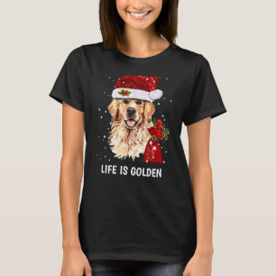 Livet är Golden Retriever Helgdag i Hund T Shirt