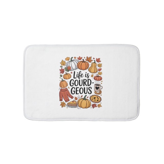 Livet är Gourd-Geous Fall Badrumsmatta (Framsidan)