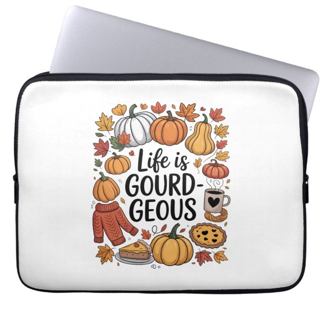 Livet är Gourd-Geous Fall Laptop Fodral (Framsidan)