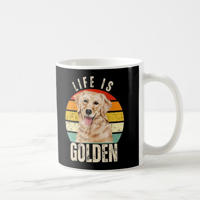 Livet är Guld - Golden Retriever Älskare Kaffemugg (Höger)